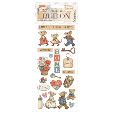 Stamperia Rub-on 10,16x21,6cm - Family Home