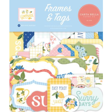 Carta Bella Lemonade - Éphémères Tags & Frames