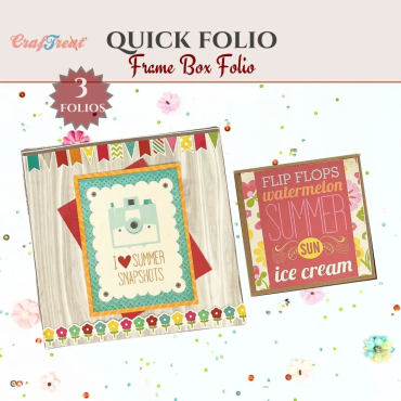 Craftreat Pochette vierge pour album de scrapbooking - Frame Box Folio (Pochette avec cadre)