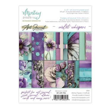 Mintay 6 x 8 Art Journal Paper Pad - Violet Whispers
