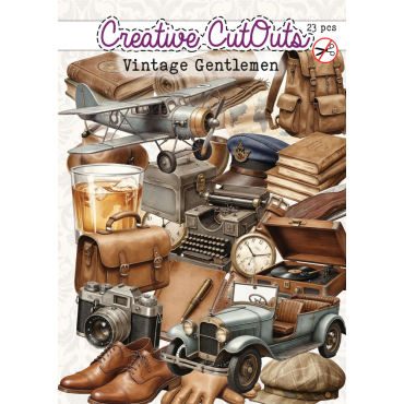 Creatief Art - Die-Cuts - Vintage Gentlemen - 23 Pièces