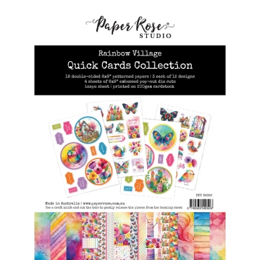 Paper Rose Rainbow Village Collection de cartes rapides - 35352