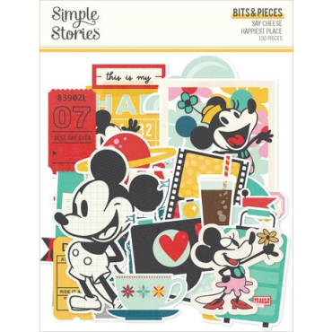 Simple Stories Bits & Pieces Die Cuts - Say Cheese Happiest Place