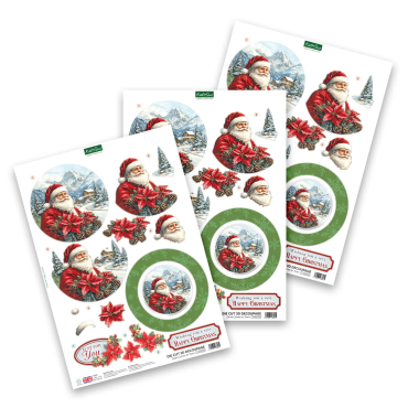 Katy Sue Die Cut Decoupage – Santa Comes to Town, 1 feuille