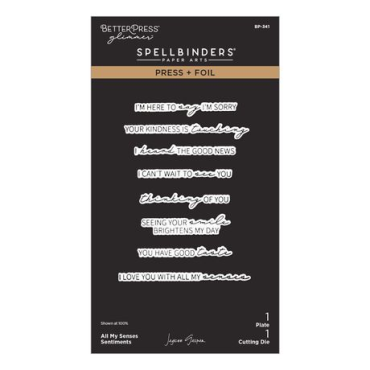 Spellbinders Press + Foil Plate & Matrices de coupe - All My Senses