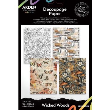 Arden Creative Wicked Woods Papiers Collage 6 x 8