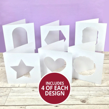 Hunkydory Cartes à ouverture de forme spéciale - 15,2 x 15,2 cm (6 po x 6 po) Ink Me! Megabuy