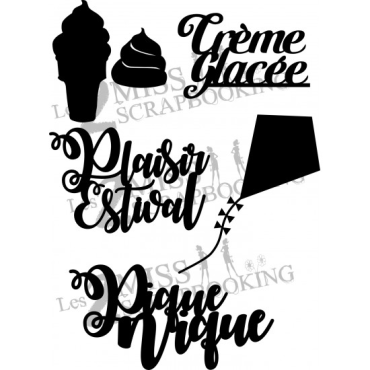 Les 2 Miss Scrapbooking Chipboard : Plaisir Estival