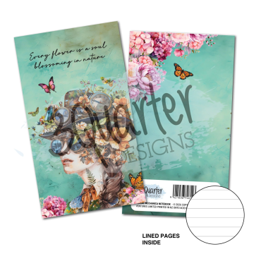 3Quarter Designs Floral Mechanica - Mini Notebook