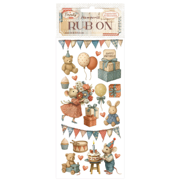 Stamperia Rub-on 10,16x21,6cm - Family party