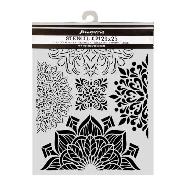 Stamperia Gardens of Time - stencil 20X25cm - Half Friezes