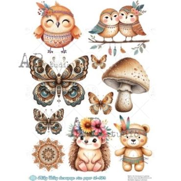 AB Studio Decoupage rice paper A4 Milky Valley ID-583