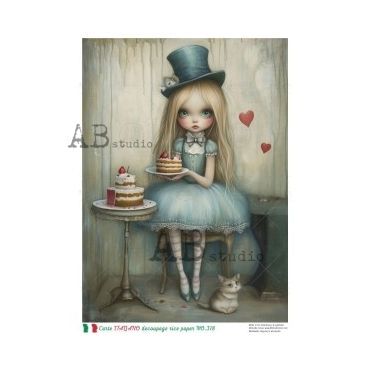 AB Studio Decoupage rice paper Carte Italiano NO.318