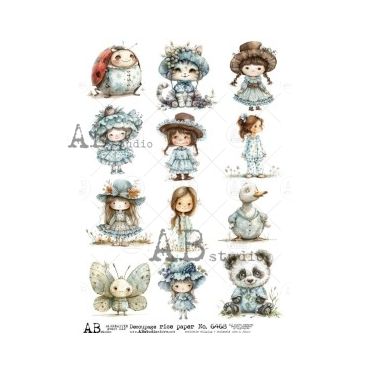 AB Studio Decoupage rice paper A4 ID-6468