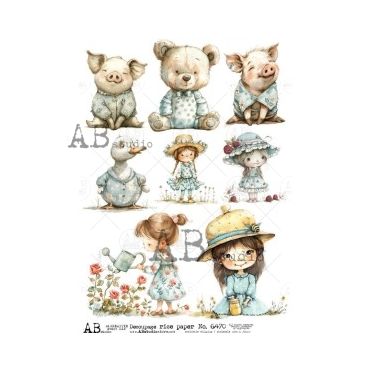 AB Studio Decoupage rice paper A4 ID-6470